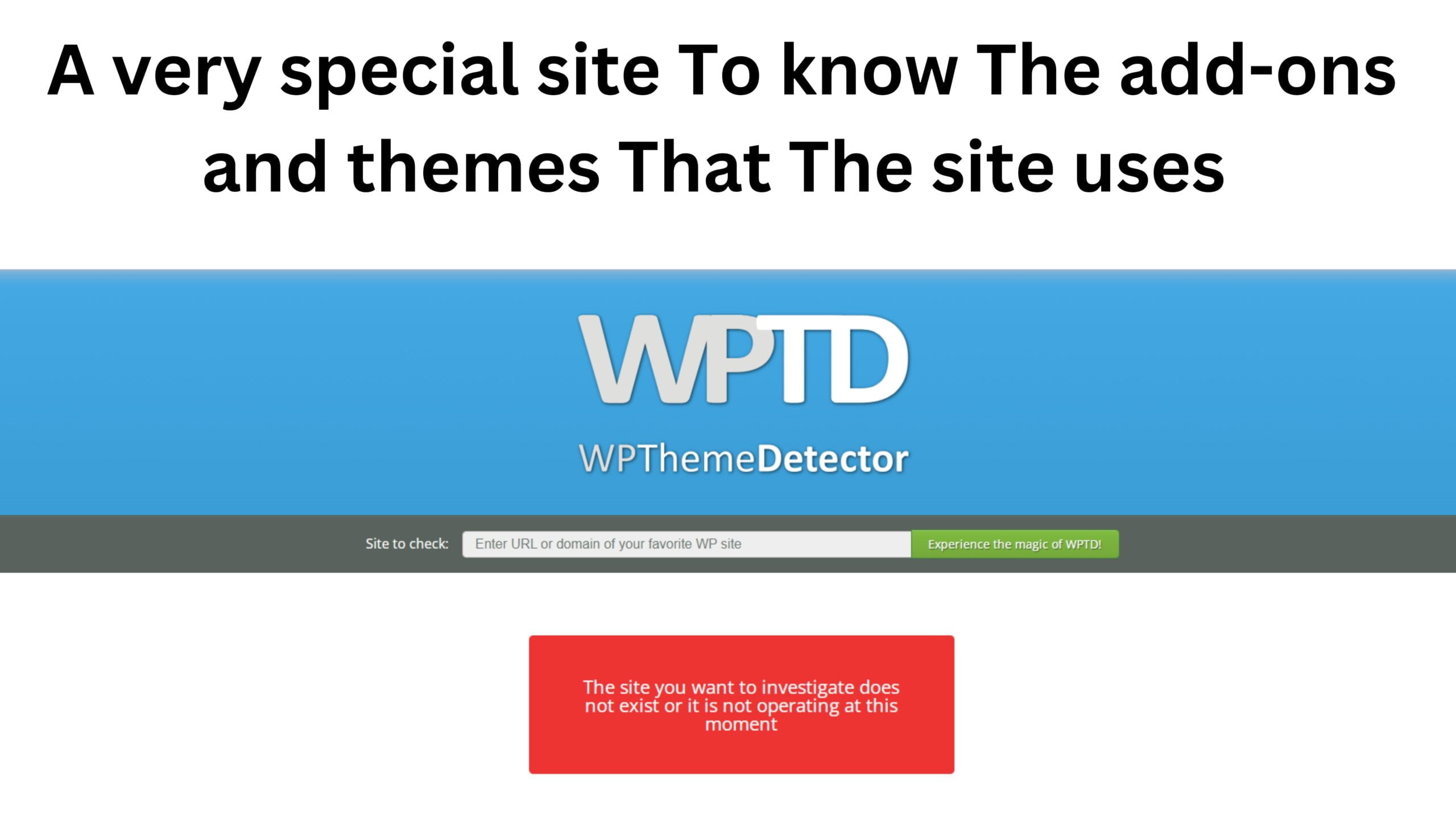 A Very Special Site To Know The Add-Ons And Themes That The Site Uses 